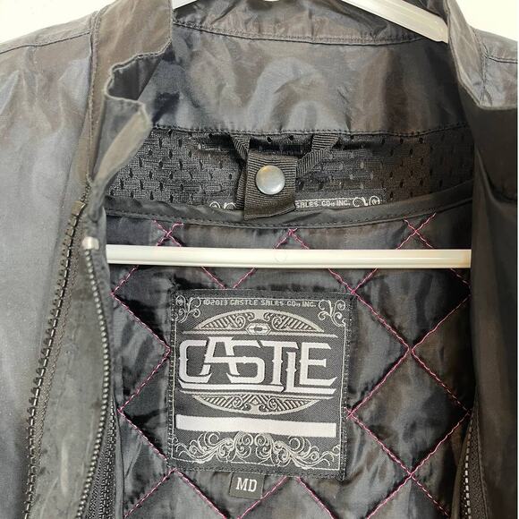 Castle Snowmobile Jacket Black Pink accents Womens Medium - Picture 10 of 11